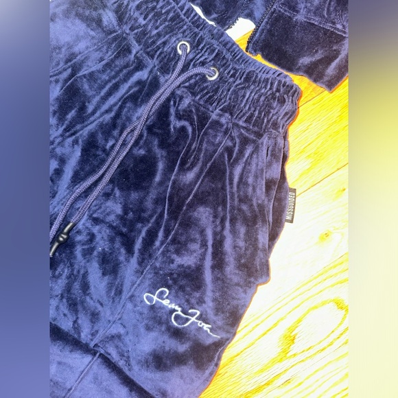 FREE SHIP-3PC Misguided x Sean John velour tracksuit jacket navy women’s US 4,2 - Picture 9 of 16